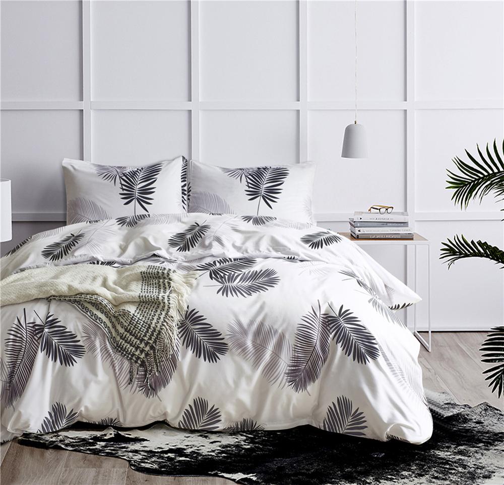 Fashion style 100%polyester Printed Sanding Size 3pcs Bedding Sets