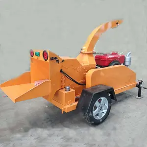 การให้อาหารด้วยตนเอง40hp เครื่องยนต์ดีเซลไม้ Chipper สาขาไม้ Chipper เครื่องหั่นกับเครื่องยนต์ดีเซล