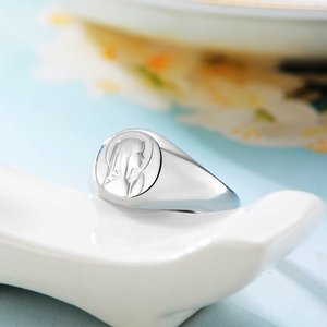 925 in argento Sterling placcato oro Bague Argent sacre <span class=keywords><strong>fede</strong></span> uomini anelli posteriori - Product Image 2