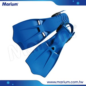 Open Heel Flippers With Plastic Buckles Swimming Diving Rubber Fins - Product Image 1