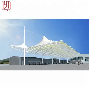 Diseño de techo de Caseta de estacionamiento de coche con estructura de acero