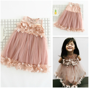 Nouvelle Arrivée Sans Manches Robes De Noël <span class=keywords><strong>Enfants</strong></span> Vêtements Fleur <span class=keywords><strong>Enfants</strong></span> Robe - Product Image 1