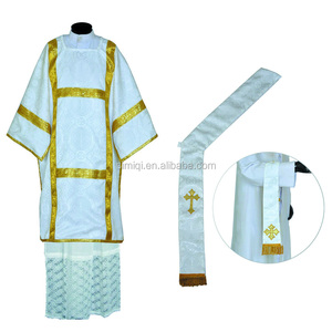 Estola de Diácono al por Mayor, Terciopelo Dorado, Jacquard, Dálmatica - Product Image 6