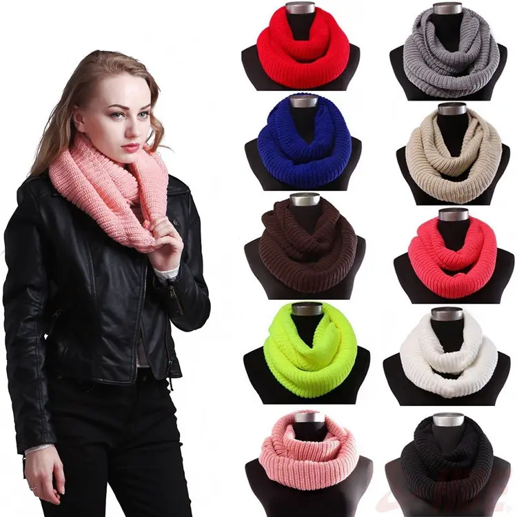Crochet Scarf/neck Warmer RM162 Hot Sale Knitted Scarf Shawls Neck Warmer RUNMEIFA Scarf Autumn Winter Acrylic Manufacture Women