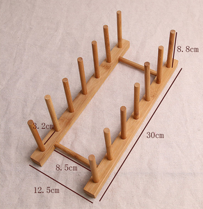 Portapiatti <span class=keywords><strong>in</strong></span> bambù pieghevole a doppio livello portaoggetti pieghevoli da cucina e Display <span class=keywords><strong>in</strong></span> <span class=keywords><strong>legno</strong></span> piatto scolapiatti OEM Design porta portaoggetti - Product Image 3