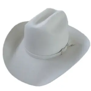 Chapeau de cowboy blanc en feutre de laine australienne, vente en gros 100%