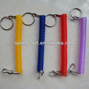 espiral de plástico pantalones de pana con el anillo dominante del casino de <span class=keywords><strong>la</strong></span> langosta del cordón bungee llavero - Product Image 1