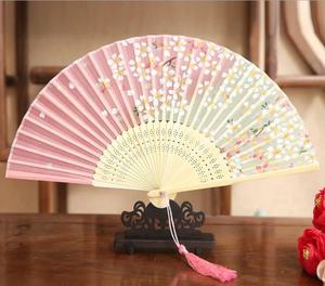 [JE SUIS VOTRE FAN] Stock suffisant ! 12 modèles de éventails pliants en soie japonaise traditionnels à motifs imprimés en bambou pour femmes - Product Image 2