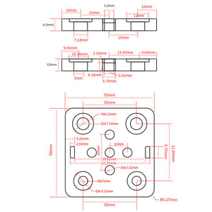 1 Juego de Piezas para Impresora <span class=keywords><strong>3D</strong></span> Openbuilds, Juego de Placas de Pórtico en V, Placa Deslizante Especial para Perfiles de Aluminio 2040, Ranura en V, Mini <span class=keywords><strong>Ruleta</strong></span> de Cinco Posiciones - Product Image 6