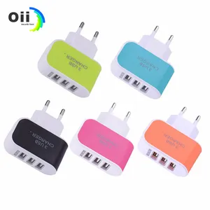 Precio al por mayor de 3 puertos 5v 3a Micro USB adaptador de cargador de teléfono móvil para iphone