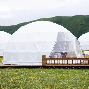 直径 6 米半球形测地圆顶帐篷露营