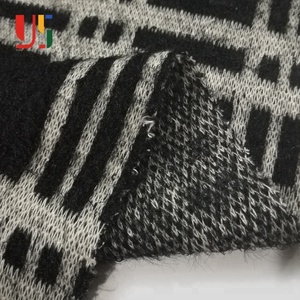 <span class=keywords><strong>Noir</strong></span> <span class=keywords><strong>et</strong></span> <span class=keywords><strong>blanc</strong></span> À Carreaux fils teints stripe knit jacquard enfants vêtements hacci tissu - Product Image 3