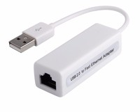 Adaptor Jaringan Ethernet USB 2.0 10/100m ke RJ45, Konverter Nirkabel Putih Cepat untuk PC Desktop, Kondisi Bekas