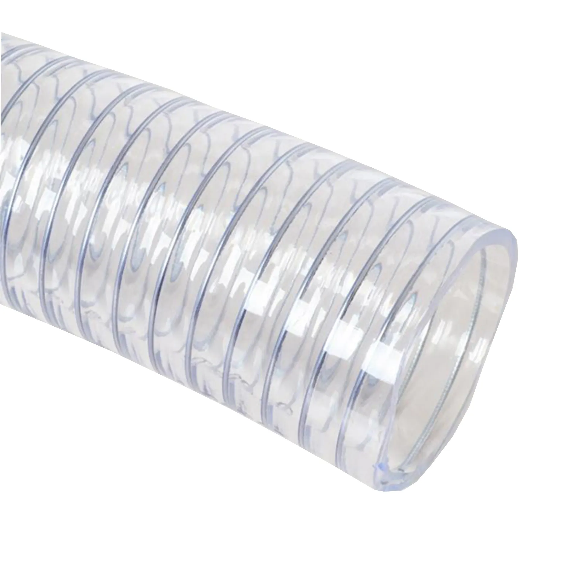 큰 직경 Anti-UV 투명 유연한 나선형 스틸 와이어 강화 PVC 호스