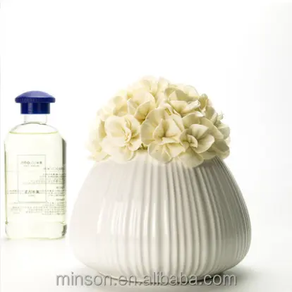 Casa de difusor de aroma de cerámica de difusor de la fragancia de jarrón con flores de