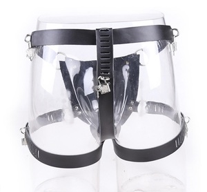 Pu Of Echt Leer Mannelijke Chasity Riem, Kuisheidsgordel Kooi Voor Mannen - Product Image 4