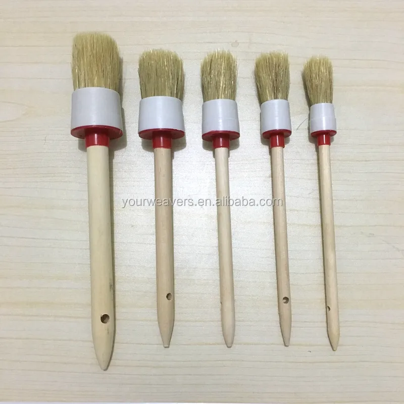 Vente en gros, brosse de voiture en poils de sanglier pour intérieur, garniture en cuir, roues, brosse de voiture