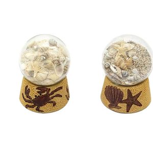 Boule d'eau en polyrésine personnalisée de 65 mm, motif dauphin, lézard, pyramide, amour religieux, mignonne boule de neige en verre, modèle souvenir cadeau - Product Image 5