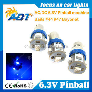 2016 vente chaude #44 #47 baïonnette ba9s 6.3 v dc/ac 3528 smd <span class=keywords><strong>5</strong></span> bas9 pinball led Non les images fantômes - Product Image 1