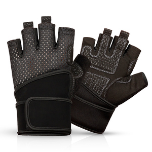Custom logo Half Finger Long Wrist Band protection Gym Fitness <strong>Weight</strong> Lifting <strong>Gloves</strong> For Men - Product Image 4
