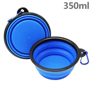 350 ml Portable Petit Bleu Pet Chien Bols de Nourriture Et D'eau