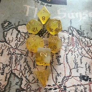 Set di Dadi Acrilici Bicolore Trasparenti per Dungeons & Dragons, Dadi per Giochi di Ruolo - Product Image 4