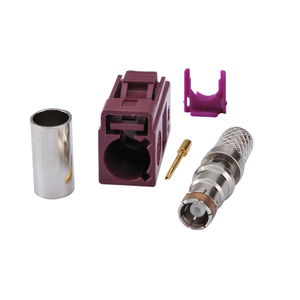 Fakraตัวเชื่อมต่อRF Coaxial Fakra Dสีม่วง/<span class=keywords><strong>4004</strong></span> Jack Crimp ConnectorสำหรับRG58 LMR195สำหรับรถยนต์GSM Cellularโทรศัพท์เสาอากาศ - Product Image 2