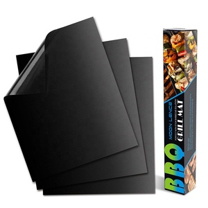 Feuilles de cuisson de Barbecue, pour BBQ à charbon de bois, tapis résistant antiadhésif, plus grand, lot de 3