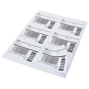 Amazon FBA etiketleri 44 etiketleri A4 levha 48.5mm x 25.4mm mat kağıt etiket mürekkep püskürtmeli veya laserjet yazıcılar Amazon Servis Ajanı