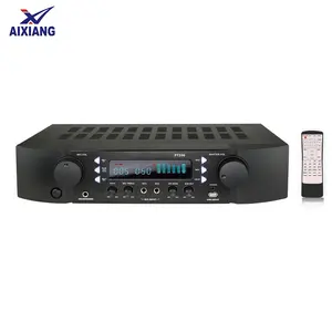 USB/MP3/AM/FM 튜너/BT 입력 및 하위 신호 출력 기능이있는 스테레오 홈 시어터 앰프 수신기