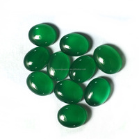 Pierres précieuses en vrac de haute qualité Agate verte naturelle Cabochons ovales pour bijoux et conceptions faits à la main