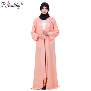 Diamant-brodé fleurs du moyen-orient cardigans nouveau <span class=keywords><strong>pas</strong></span> cher Musulman robes casual <span class=keywords><strong>abaya</strong></span> - Product Image 4
