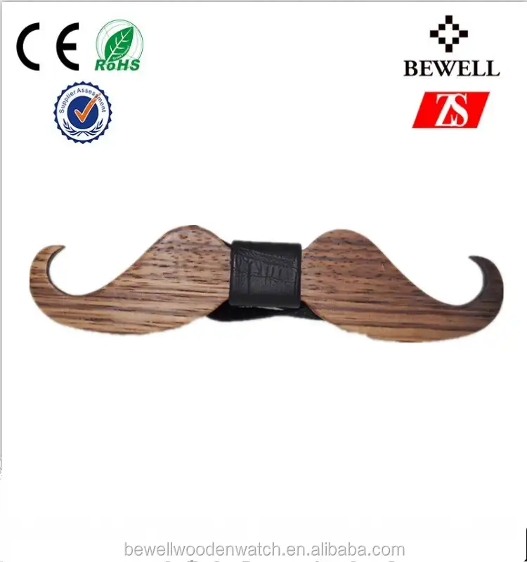 Bigote pajarita de madera corte láser bigote de madera accesorios de moda