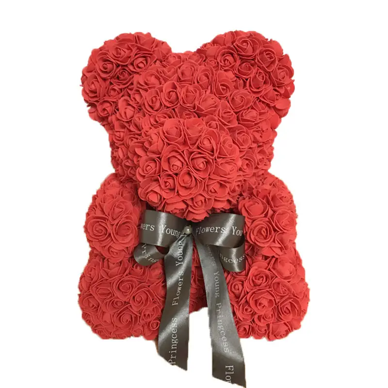 थोक उच्च गुणवत्ता वेलेंटाइन दिन फोम टेडी गुलाब का फूल भालू उपहार लड़की दोस्त के लिए 40 cm उच्च