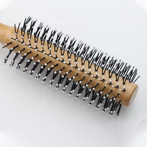 Cepillo de nailon para el cuidado del cabello, peine antiestático, peluquería, cepillo de pelo redondo enredado de madera - Product Image 2