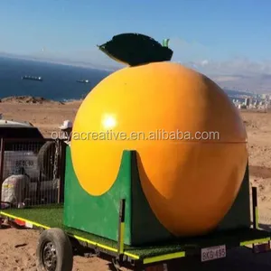 New Orange Shape Fiberglass Lemonade Kiosk Food Trailer for Snack Foods in Restaurants or Food Shops for Serving Fresh Fruit