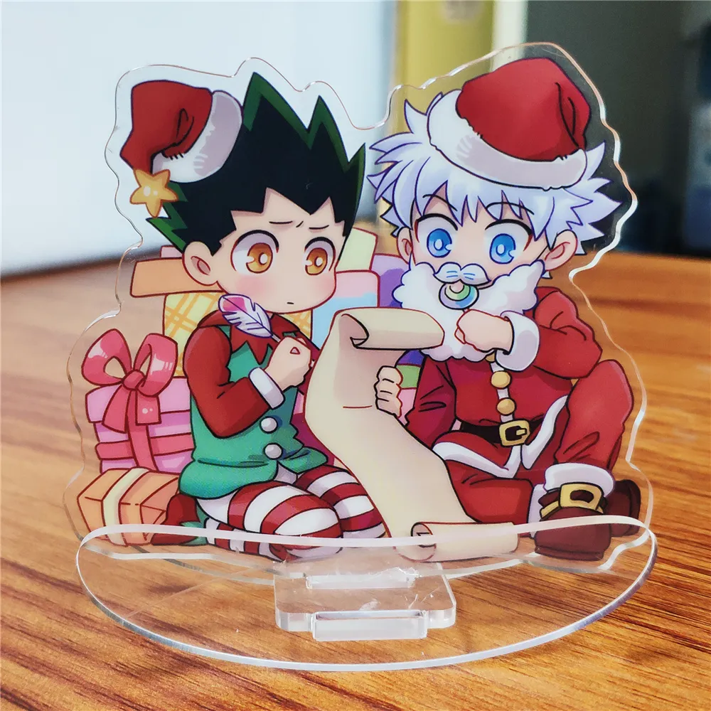 Free Sample Family Unique Christmas Promotion Gift One Double Side Print Custom Acrylic Character Standee Anime Acrylic Keychain