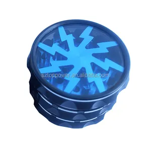 4 unidades 2,5 "aluminio Lightning patrón claro superior Grinder