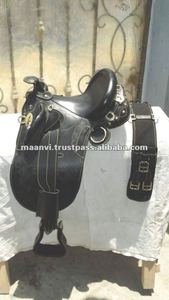 Selle de cheval en cuir de style occidental australien de qualité supérieure, personnalisable, confortable et souple pour le cheval, en bois et plastique. - Product Image 2