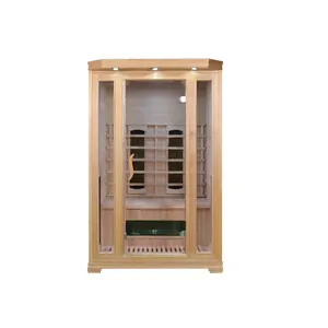 Salle de sauna intérieur infrarouge lointain pour 2 personnes avec chauffage en céramique