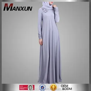 Manxun Abaya Women New Model Abaya in Dubai Muslim Latest Burqa Designs Pictures with Stone Flower Decoration