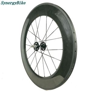 Piste de carbone de <span class=keywords><strong>roue</strong></span> pour <span class=keywords><strong>roue</strong></span> arrière à engrenage fixe 700C <span class=keywords><strong>Fixie</strong></span> jantes de vélo 88mm roues <span class=keywords><strong>Fixie</strong></span> à vitesse unique 700C tubulaire - Product Image 2