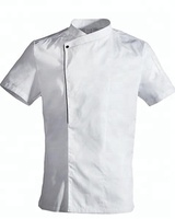 Uniforme de chef blanc à manches courtes, uniforme moderne personnalisé de haute qualité pour restaurant, prix d'usine