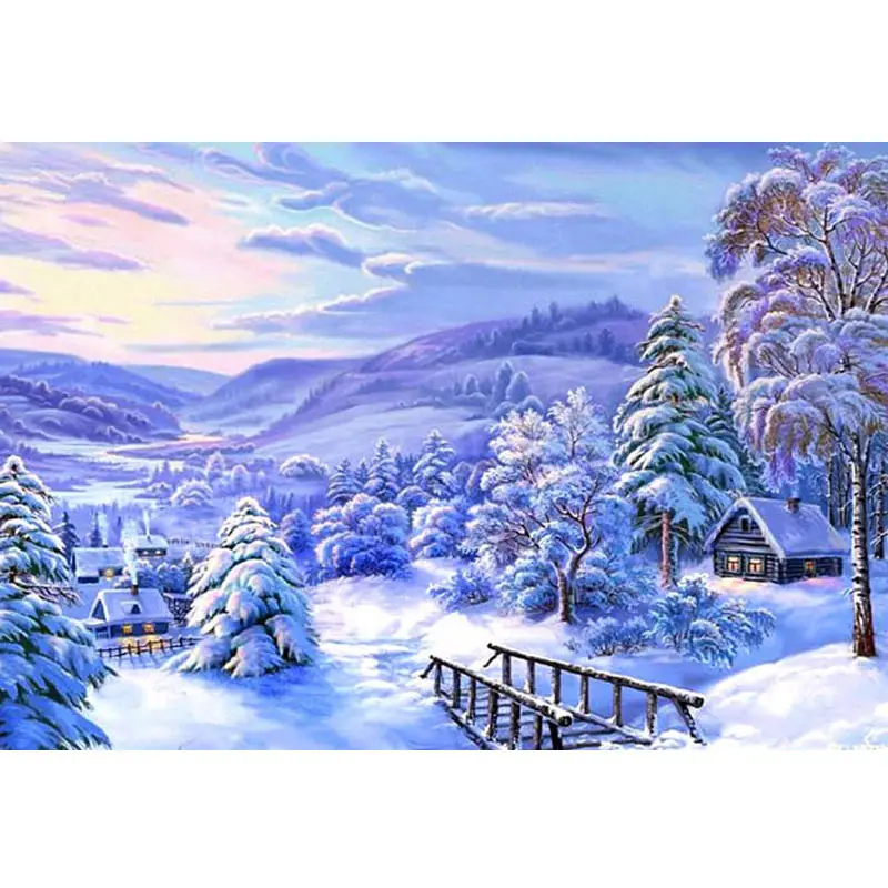 Snow Landscape pictures 5D Diy diamond painting cross stitch diy