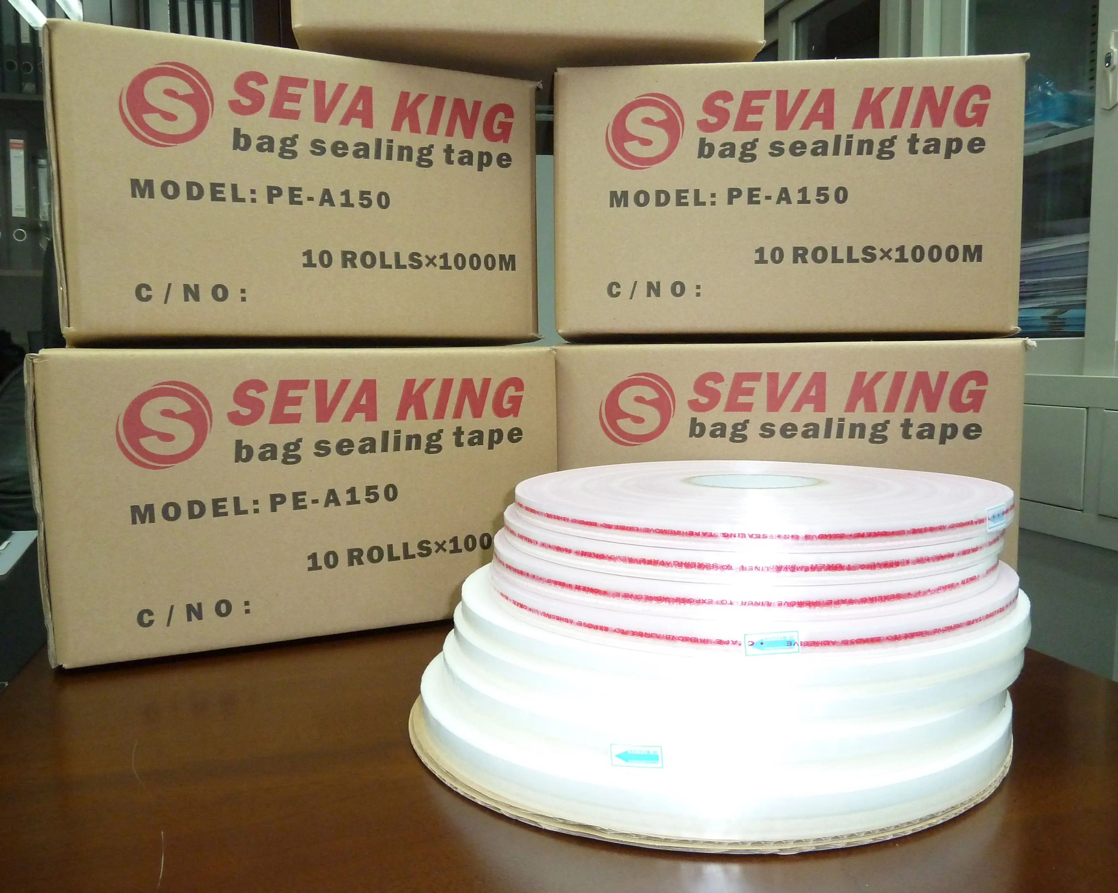 Original Factory 9mm OKER SUPER KING SEALING KING packing tape self adhesive HDPE resealable for OPP bags