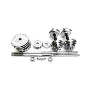 Juego <span class=keywords><strong>de</strong></span> <span class=keywords><strong>Mancuernas</strong></span> y Barras Ajustables Cromadas <span class=keywords><strong>de</strong></span> <span class=keywords><strong>50</strong></span> <span class=keywords><strong>KG</strong></span> para Fitness, Gran Venta - Product Image 3