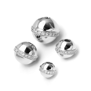 XD SB152 925 Sterling <span class=keywords><strong>Silver</strong></span> CZグローバルシルバースペーサービーズ925 Sterlingシルバーラウンド作るため - Product Image 4