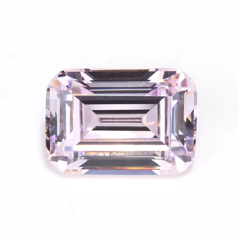 אוקטגון Emerald Cut 7x9 מ"מ ורוד צבע מעוקב Zirconia הנמוך ביותר מחיר אבני חן עבור CZ תכשיטים