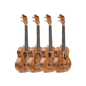 Fabriek prijs china ukulele Tenor met graveren vakantie ontwerp
