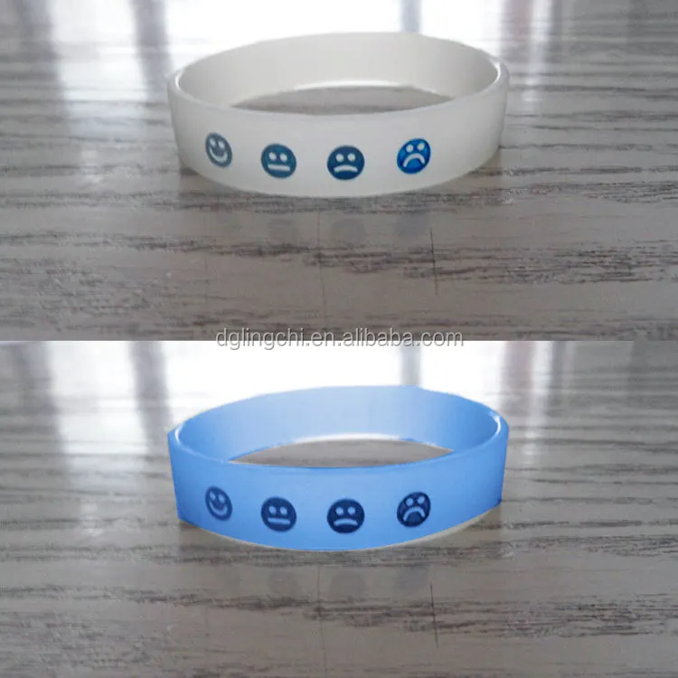 Custom Made Kleur Veranderende Silicone Uv Armband Geen Minimum Polsbandje